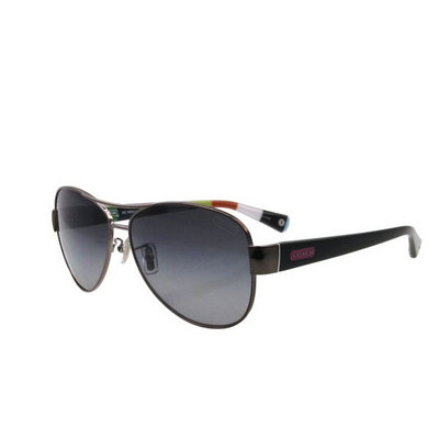 美國(guó)直郵寇馳Coach女士太陽(yáng)鏡 多彩潮流時(shí)尚蛤蟆鏡 銀邊飛行員金屬太陽(yáng)鏡 粉色點(diǎn)綴