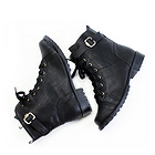 [PIXION] 韓版時尚可愛馬丁靴 圓頭方跟短靴 女靴