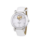 Tissot 天梭 女士T-CLASSIC系列白色珍珠貝母鑲鉆自動機芯圓形腕表