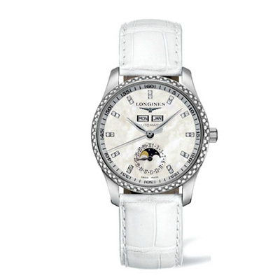 浪琴Longines 名匠系列女士真皮機(jī)械表 單折疊扣 安全方便 L2.503.0.87.3