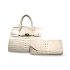 韓國 KOOKJAC凱門鱷皮包 天然牛皮手拿包套裝 可單買 奢華高貴 多色可選