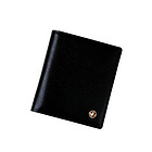 【SOTANIA】 純黑色頂級牛皮經典男士短款錢包