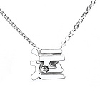 韓國 【Selene】鉆石小型銀色運字吊墜項鏈 造型新穎 現代時尚