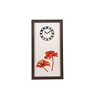 DAWONDECO浮雕畫框罌粟花壁鐘 浮雕裝飾壁掛鐘 家居飾品