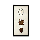 [DAWONDECO]3D MURAL相框壁鐘 旋風花花瓶 (PT-352） 浮雕裝飾壁掛鐘