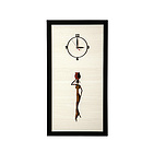 [DAWONDECO]3D MURAL相框壁鐘 彩色非洲女人（AW－350） 幸福家居裝飾