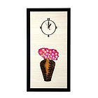 [DAWONDECO]3D MURAL相框壁鐘 粉紅花花瓶（PP－342） 幸福家居裝飾