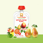 美國 Happy Baby 禧貝 2段有機蔬菜水果泥 嬰兒輔食菠菜芒果梨泥 三支裝