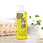 日本 LOSHI 馬油身體乳 天然保濕潤膚乳液 全身潤膚露485ml