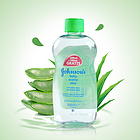 美國 Johnson & Johnson 強生嬰兒潤膚油 蘆薈精華bb油 按摩油 滋潤保濕 去頭垢（500ml/瓶）