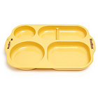 韓國 WowMom 午餐盤 耐寒，耐熱-40℃，140℃的環保玉米竹子帶擱版的餐盤 