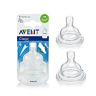 英國 Avent 飛利浦新安怡奶嘴 經典寬口徑 防脹氣硅膠嬰兒奶嘴 2孔對裝