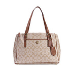 美國 COACH蔻馳 女款PVC手提包 卡其色單肩包 F24603 B4CZ9