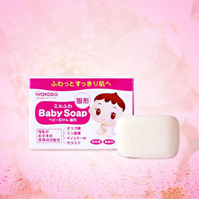 日本 Wakodo 和光堂 嬰兒低刺激潔膚皂 兩盒裝 溫和無添加無香料85g/盒*2