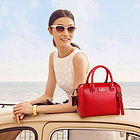 kate spade凱特.絲蓓真皮女包 波士頓單肩包 紅色手提斜跨包 WKRU1743