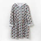 韓國 BY.HAECOZY BY BIN TRIANGLE1 風衣 防風防水兩面穿 成人女款均碼 暗粉色三角形格紋