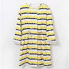 韓國 BY.HAECOZY BY BIN PURUNA1 風(fēng)衣 防風(fēng)防水兩面穿 情侶女款均碼 黑黃色條紋