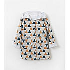 韓國 BY.HAECOZY BY BIN TRIANGLE 防風防水兩面穿風衣 男童均碼 灰綠色