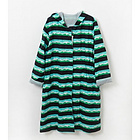 韓國 BY.HAECOZY BY BIN PURUNA2 風(fēng)衣 防風(fēng)防水兩面穿 情侶男款均碼 藍(lán)綠色條紋