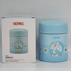 德國 THERMOS膳魔師 多啦A夢真空不銹鋼保溫飯壺300毫升 F3001 BL(DRM)  海外直郵