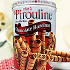 美國 百樂萊pirouline 榛仁醬巧克力夾心威化棒卷鐵盒裝