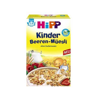 德國Hipp喜寶 有機(jī)草莓樹莓多種谷物麥片 1-3歲兒童適合