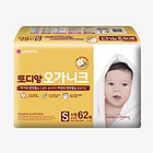 韓國 LG生活健康 淘淘安(Toddien)有機棉紙尿褲小型186片裝(62片/袋*3袋)