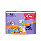 Bella Baby Happy 貝拉寶貝紙尿褲 超薄干爽透氣尿不濕 3-6千克嬰兒適用 2號(hào)/s碼 大包裝 78片/包