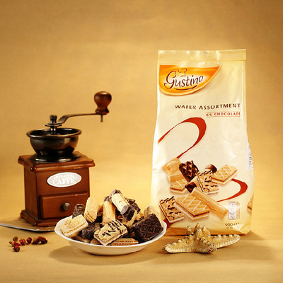 德國(guó)歌斯洛混裝華夫餅干 6%cholocote手工制作 辦公休閑小零食 400g/包 