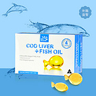 Bio-Island Cod Liver + Fish Oil嬰幼兒鱈魚油 大腦聰明 眼睛明亮 健康成長 30粒/盒