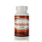 美國GNC健安喜 美樂通寧褪黑素腦白金片3mg 改善睡眠 調(diào)節(jié)血壓 降低膽固醇 120片/瓶