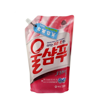 韓國Aekyung愛敬洗衣液 無需柔順劑 清潔護色 低粘速溶 1.3L/袋