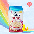 2罐裝 美國 嘉寶Gerber 2段純燕麥米粉 富含高鐵鋅米糊 嬰兒最佳輔食（227g/罐*2）