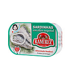 葡萄牙 拉米雷斯Ramirez植物油浸沙丁魚  即食魚罐頭 非油炸休閑熟食125g/罐