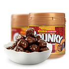 韓國Lotte/樂天 CRUNKY脆米醇香夾心巧克力豆 外軟里脆滑而不膩巧克力球 73g/桶