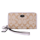 蔻馳Coach中長款帆布女士手拿錢包零錢包F53616  4色任意選擇