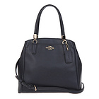 蔻馳新款純色女士包F34663 藏藍色/黑色/灰粉色 三色可選 美國Coach