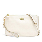 蔻馳Coach時尚牛皮女包 雙層小斜跨包 女士包包手腕包F53157 6種顏色任選