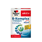 德國Doppelherz雙心 天然維生素B族+葉酸復合緩釋片 緩解熬夜消除疲勞45片/盒