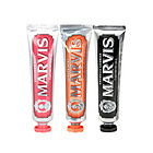 意大利瑪爾斯MARVIS牙膏3支組合裝 紅色肉桂薄荷+黃色生姜薄荷+黑色甘草薄荷 75ml/支