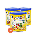 3罐裝 美國Gerber/嘉寶 田園蔬菜泡芙條  寶寶健康小零食 可愛星星形狀 42g/罐*3