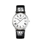 瑞士Tissot 天梭T-Classic心意系列石英男士手表 黑色皮質表帶 腕表T52.1.421.13