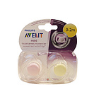 英國新安怡Avent迷你安撫奶嘴兩只裝正畸奶嘴 0-2個月女孩適用