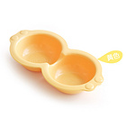 韓國 Uinlui優(yōu)妮如意黃色雙碗 兒童專用環(huán)保餐具 200ml