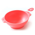 韓國 Uinlui優妮如意桃紅色大號寬邊碗 給寶寶吃飯的好心情 300ml