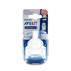 英國新安怡Avent經(jīng)典系列中流量3孔奶嘴兩只裝 3-6個(gè)月寶寶適用