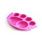 優妮如意Uinlui 粉色嬰幼兒天使餐盤 非塑料百分百甘蔗健康環保餐具 兒童6格餐盤 