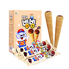 韓國九日歐巴熊冰淇淋餅干巧克力口味 香甜可愛獨立包裝 8.9g*6/盒