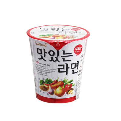 韓國三養SAMYANG香辣蔬菜杯面方便面泡面 筋道爽口勁辣 懶人必備速食 65g/杯