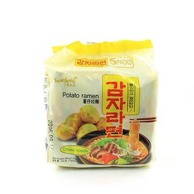 韓國三養SAMYANG五連包土豆粉口味薯仔拉面 獨特口味風味湯料 118g*5/袋